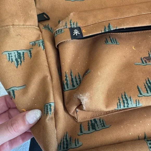 Tan Backpack with Forest Design - Picture 3 of 8